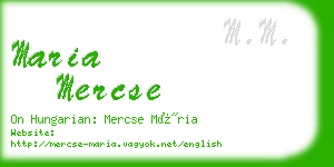 maria mercse business card